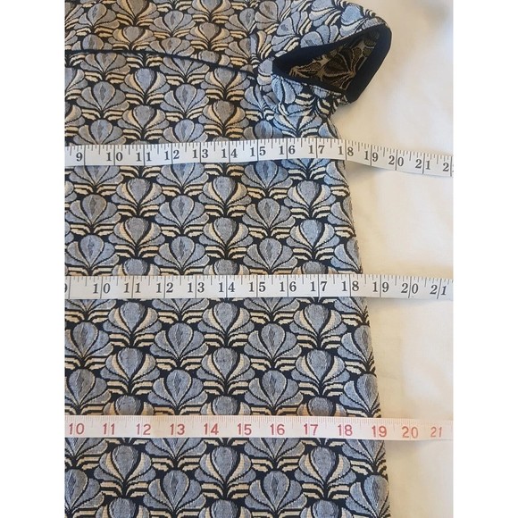Zara Womens Dress Size Small Jacquard Embroidered Mini Textured High Neckline - Picture 11 of 13